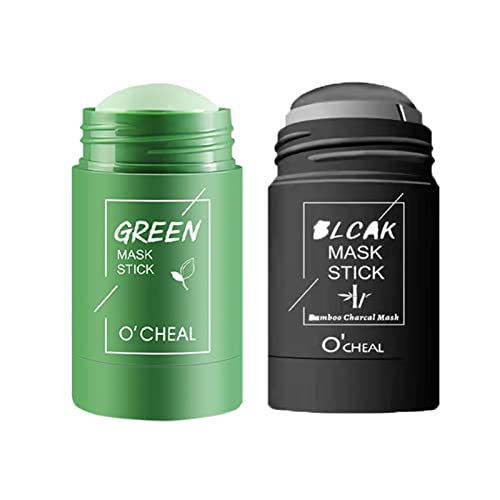 AONAT Green Stick Mask, Green Tea Cleansing Mask, Mascarilla Purificadora de Té Verde y Carbón de bambú, Eliminación profunda de puntos negro, Mejora la sequedad de la piel (2 PACK)