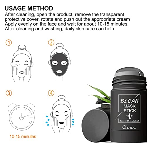 AONAT Green Stick Mask, Green Tea Cleansing Mask, Mascarilla Purificadora de Té Verde y Carbón de bambú, Eliminación profunda de puntos negro, Mejora la sequedad de la piel (2 PACK)