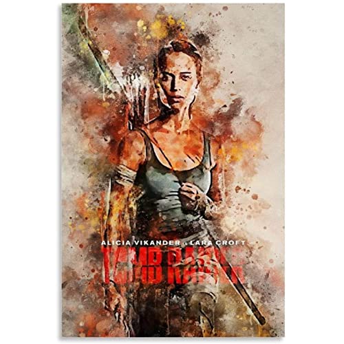 AOXULIU Cuadro sobre Lienzo 60x90cm Sin Marco Póster de Lara Croft Tomb Raider, impresiones en lienzo, pinturas interiores, oficina