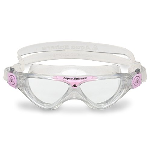 Aqua Sphere Vista Jnr Gafas de natación, Infantil, Transparente/Rosa-Lente Transparente, Talla única