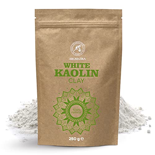 Arcilla Blanca Caolín - 250g - Polvo de Arcilla de Caolín - Puro y Natural - Polvo de Arcilla Blanca de Caolín para Cara y Cuerpo - Caolin Polvo Blanco - Polvo de Caolín - Cuidado del Cuerpo