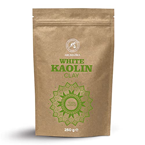 Arcilla Blanca Caolín - 250g - Polvo de Arcilla de Caolín - Puro y Natural - Polvo de Arcilla Blanca de Caolín para Cara y Cuerpo - Caolin Polvo Blanco - Polvo de Caolín - Cuidado del Cuerpo