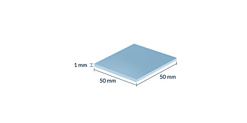 ARCTIC Thermal Pad, Paquete de 1 (50 x 50 x 1,0 mm) - Disipador térmico basado en Silicona con 6,0 W/MK Conductividad térmica y dureza Especialmente Reducida - Azul