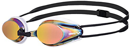 Arena Tracks Mirror Gafas de Natación, Unisex Adulto, Blanco (revo), Universal