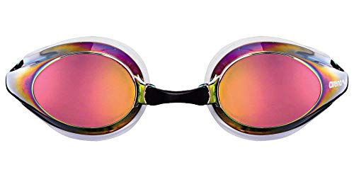 Arena Tracks Mirror Gafas de Natación, Unisex Adulto, Blanco (revo), Universal