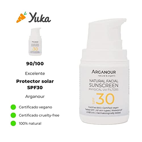 ARGANOUR Natural Organic Facial Sunscreen SPF30 50 ml