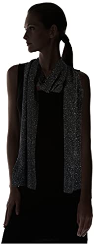 Armani Exchange Metallic Fibre Bufanda, Negro, Talla única para Mujer