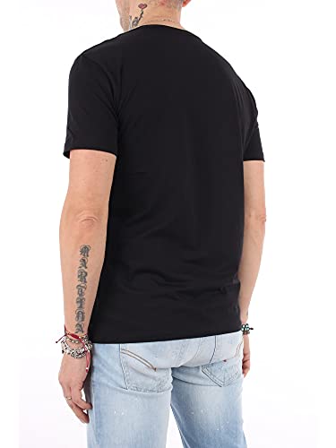 Armani Exchange Pima Cotton V-Neck Camiseta, Negro (Black 1200), Small para Hombre