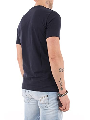 Armani Exchange Pima Small Logo Camiseta, Azul (Navy 1510), Medium para Hombre