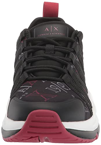 Armani Exchange Red Sole, Zapatillas Hombre, Blanco Rojo Negro, Small EU