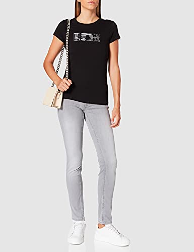 Armani Exchange Remixed Camiseta, Negro, XS para Mujer