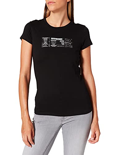 Armani Exchange Remixed Camiseta, Negro, XS para Mujer