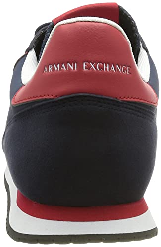 Armani Exchange Rio Retro Running, Zapatillas Hombre, Indigo Red, 44 EU