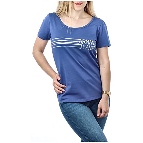 Armani Jeans 3y5t405jabz Camiseta, Azul Indaco 1360, 48 para Mujer