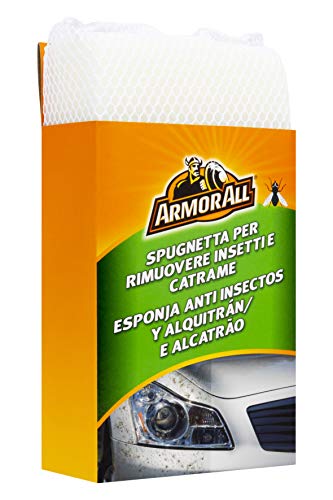 Armor All® - Esponja antinsectos y el alquitrán para el cuidado de tu coche - Elimina la pintura dañada por excrementos de insectos sin dejar arañazos - 1 unidad