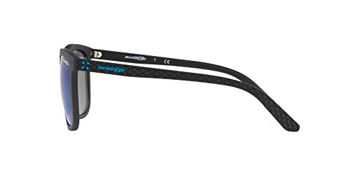 Arnette 0AN4240 01/55 56 Gafas de Sol, Negro (Matte Black/Blueemirrorbluee), Hombre