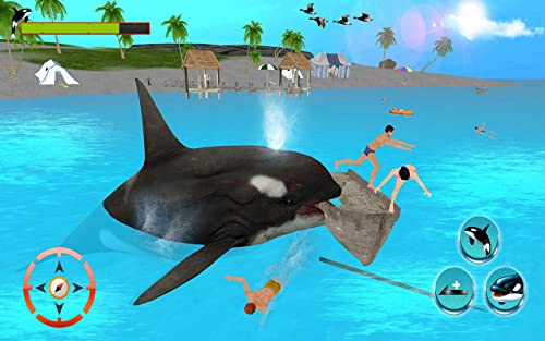 Asesina orca azul ataque de ballenas sim 3D: juego de ballenas