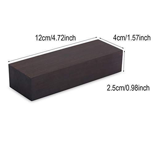 ASHATA Madera de ébano Negro 12x4x2,5 cm, Material de Bricolaje para Instrumentos Musicales, Herramientas y Mango de Cuchillo, Madera de ébano Negro Madera de Madera Original