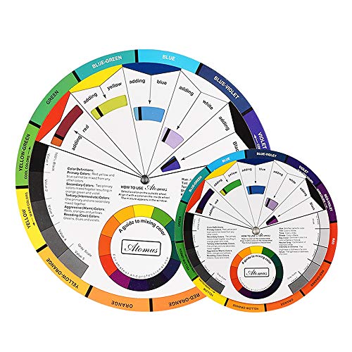 ATOMUS Guía de colores kit de la rueda de color Tattoo Pigment Chart Suministros para pintura permanente de cejas Lip Body Tattoo