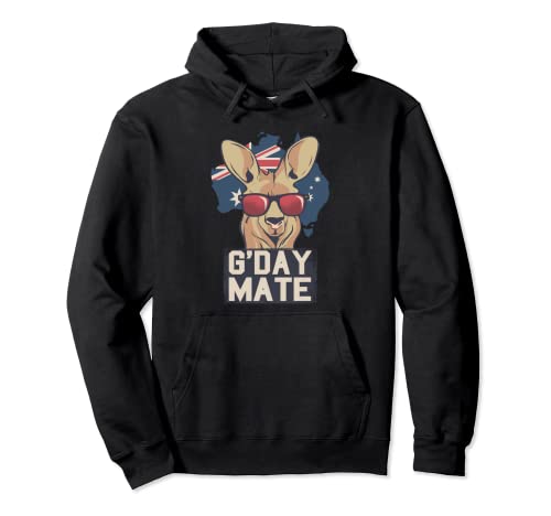 Australiano famoso Aussie Statement G'Day Mate Australia Sudadera con Capucha