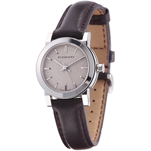 Auténtico Burberry reloj suizo de lujo para mujer niña de la ciudad marrón auténtico cuero crema dial bu9208