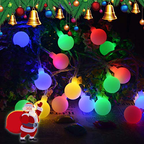 B-right Cadena de Luces, 100 LEDs 13m Tiras Bombilla Bola Redonda Decorativa Luminoso Para Hogar Interior Y Exterior para Navidad Fiesta Casa Jardín Boda Compleaño