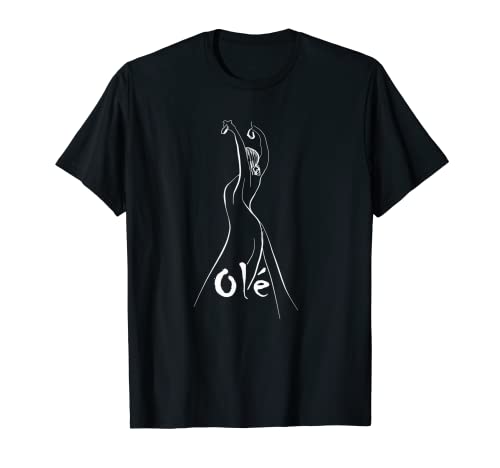 Bailarina Bailaora Española Flamenco Ole Camiseta