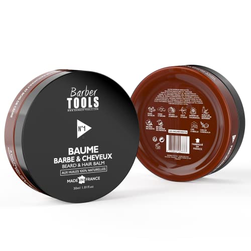 Bálsamo para barba | N°1 | con aceites 100% naturales 30ml - Nutre, hidrata, estructura. Con 2 ceras, 2 mantecas, 5 aceites vegetales, 2 aceites esenciales, vitamina E - BARBER TOOLS -