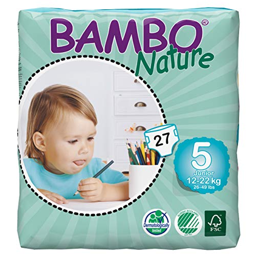Bambo - 7016 - Pañales Ecológicos Bambo Junior T5 27 uds