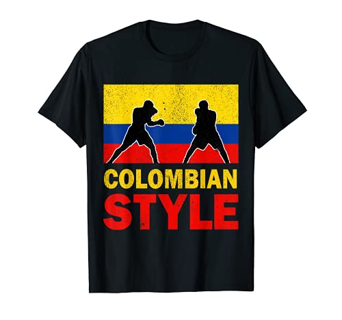 Bandera de Colombia Club de Boxeo Colombiano Vintage Camiseta