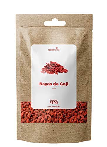 Bayas de Goji 100% Orgánicas 200 gr | Carefood Bayas ecológicas de mayor tamaño y más sabrosas | Procedentes del Tibet | Superalimento Ecológico