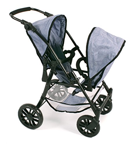 Bayer Chic 2000 691 50 Twinny - Cochecito para muñecas de hasta 50 cm, Color Azul Vaquero