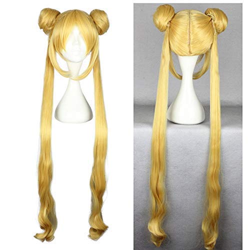 Beapet Sailor Moon Mercury Mars Jupiter Venus Uranus Neptune Plutón Saturno Chibi USA Cosplay Pelucas para Halloween Party, Sailor Moon Wig