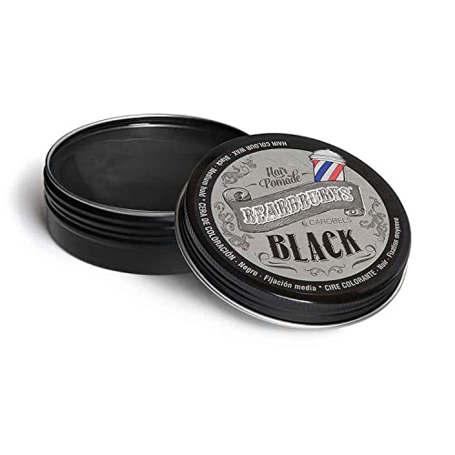 Beardburys Color Hair Wax Black, Cera de Color para el Pelo, Color Negro, Fijación Baja y Brillo Medio, 100ml