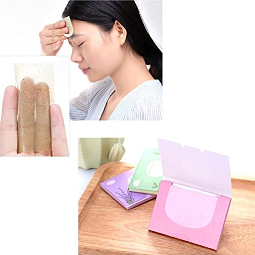 Beaupretty 500 hojas absorbentes de aceite facial Blotting Paper para el cuidado facial, color aleatorio