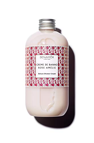 Benamôr - Crema para la Ducha Rosa Amélie Deluxe - Aceite de Argán - Hidrata y Revitaliza - Delicado Perfume de Rosa - Sin Parabeno, Vegano - Frasco 500ml