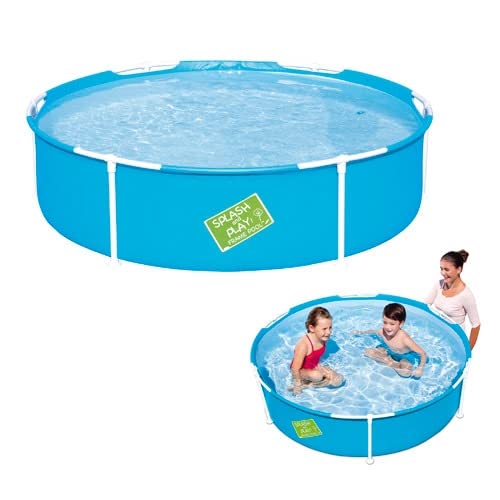 BESTWAY 56283 - Piscina Desmontable Tubular Infantil Mi Primera Piscina 152x38 cm 580 Litros con Válvula de drenaje Marcos Anticorrosión y Parche de Reparación