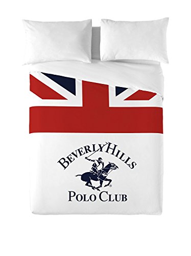 Beverly Hills Polo Club Madison Funda nórdica, Blanco, Rojo, Azul Marino, Cama 105