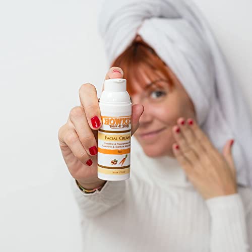 Bio Crema Facial Antiedad Hidratante de Macadamia y Caroteno, Fabricada en España, Orgánica y Vegana con Betacaroteno, Previene arrugas y difumina las existentes Reafirmando la Piel 50ml.