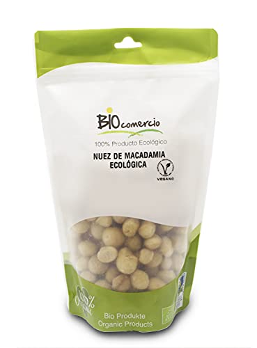 BIOCOMERCIO | Nueces de macadamia ecológicas | nuez de macadamia orgánica | 500 gramos | Nueces enteras | Frutos secos | Producto ecológico y orgánico | BIO