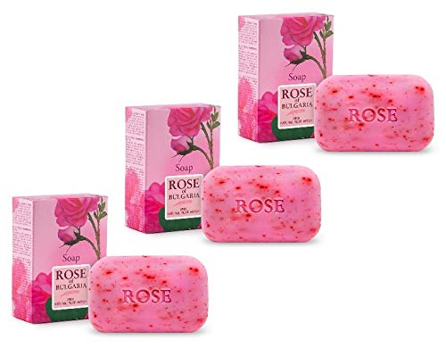 Biofresh Rose of Bulgaria Jabón de rosas con agua de rosas natural 100g x 3