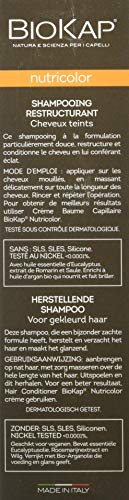 BIOKAP - Champú suave para el lavado diario del cabello con aceite de almendras dulces y Yucca