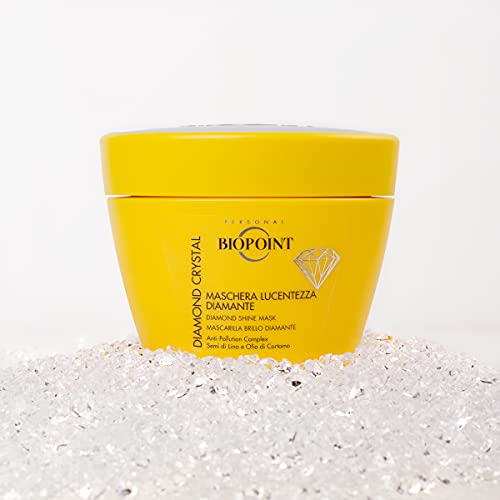 Biopoint Diamond Crystal - Máscara de brillo inmediato, nutre, hidrata y defiende el cabello de la incrustación, aportando un brillo extra – 200 ml