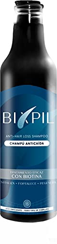 Bixpil - Champú Anticaída - Ayuda a reducir la caída del cabello y estimula el crecimiento - Revitaliza, Fortalece y Regenera - Tratamiento eficaz con 5 agentes activos - 500 ml.