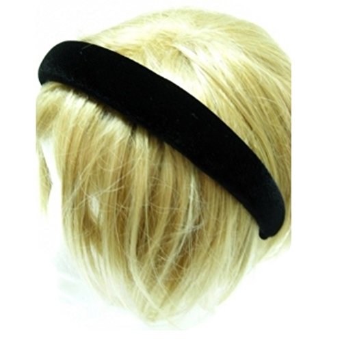 Black Velvet Alice Hair Band Headband 2.5cm (1) Wide by Pritties Accessories