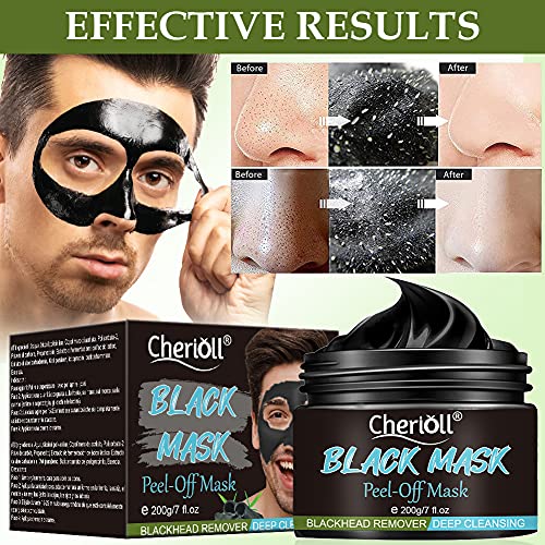 Blackhead Remover Mask, Peel Off Máscara,Mascarilla Exfoliante, Mascarilla negra, Deep Cleansing Mascarilla Exfoliante Limpiadora contra Puntos Negros y Acné para, Mascarillas Hidratantes masculino