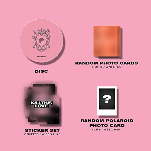 BLACKPINK 2nd Mini Album - Kill This Love [ PINK Ver. ] CD + Photobook + Photo Zine + Lyrics Book + Photocards + Polaroid Photocard + Sticker Set + On Pack Poster + FREE GIFT