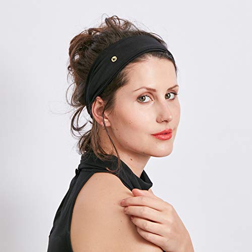 BLOM Pack de 2 Diadema Mujer Modelo Original - Turbantes para Mujer de Pelo para Yoga, Vestir, Deporte, Ejercicios – Cinta Pelo Mujer – Felpas Mujer Cabeza Elástico Que Absorbe el Sudor