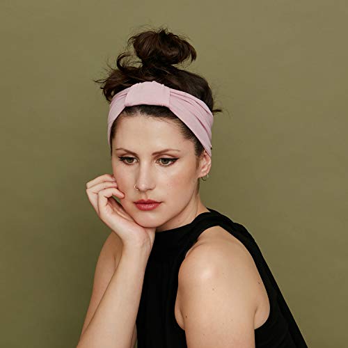 BLOM Pack de 2 Diadema Mujer Modelo Original - Turbantes para Mujer de Pelo para Yoga, Vestir, Deporte, Ejercicios – Cinta Pelo Mujer – Felpas Mujer Cabeza Elástico Que Absorbe el Sudor