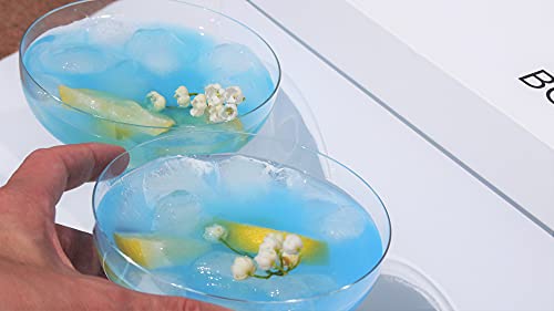 Blue Chilli Design - Vasos de cristal hechos a mano: Margarita Cocktail, juego de 2 - Diseño: moderno.